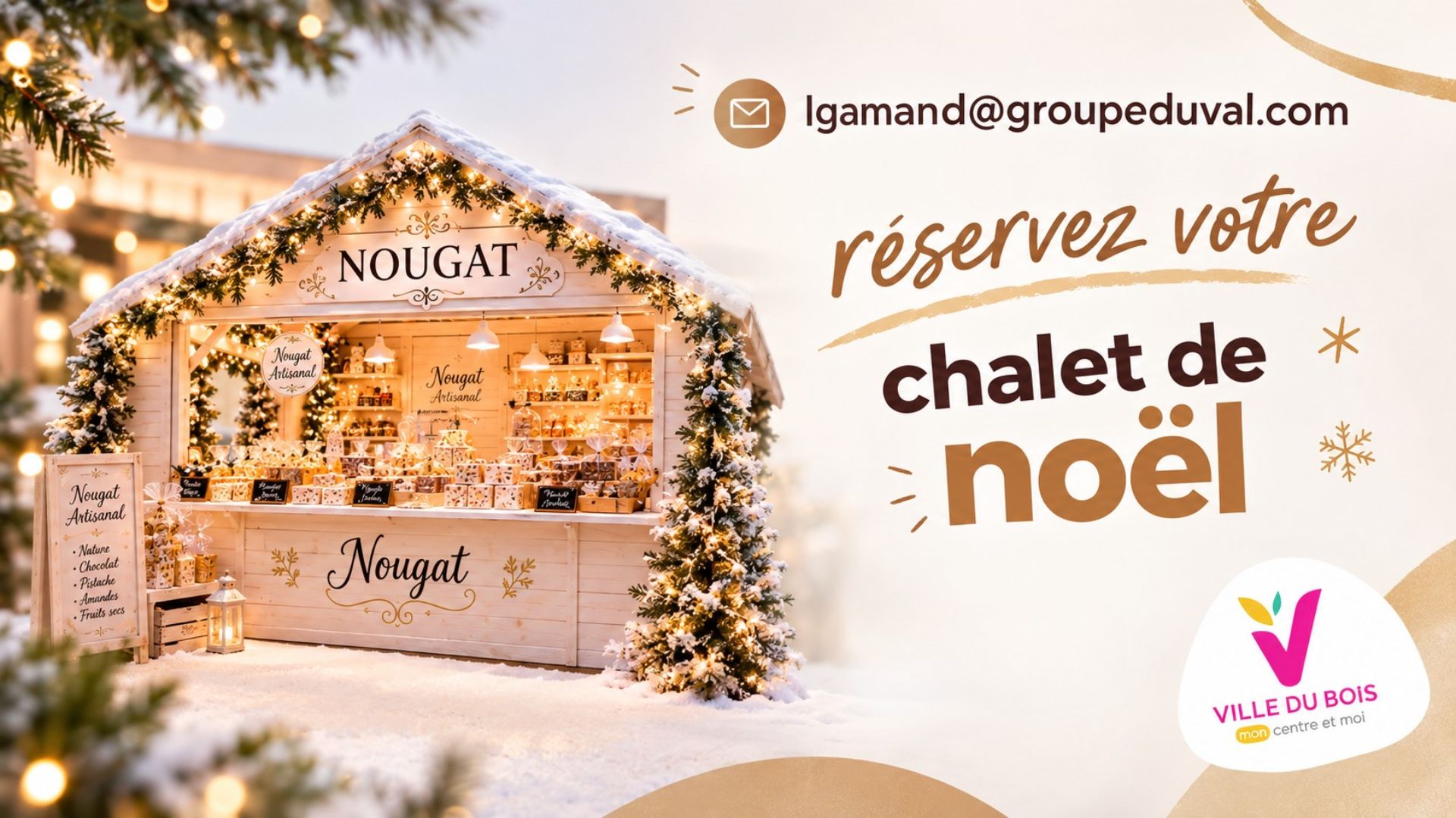 Réservez votre chalet de noël